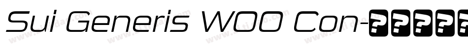 Sui Generis W00 Con字体转换
